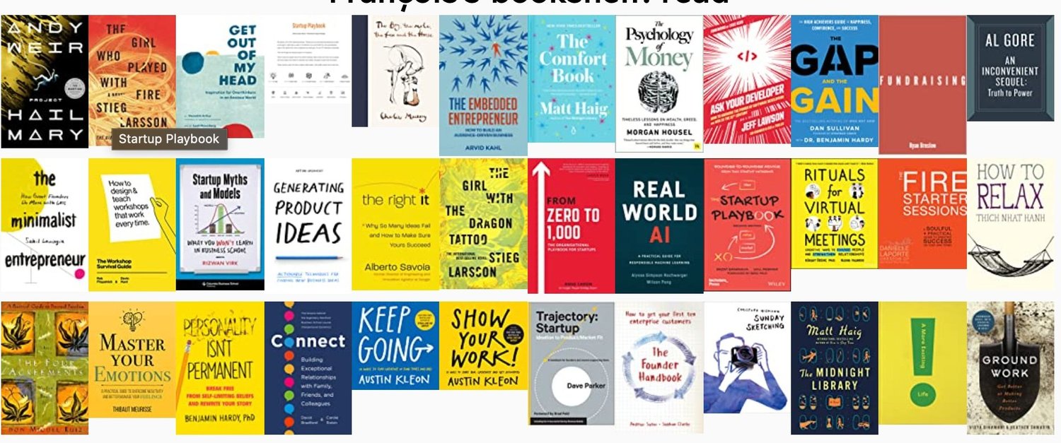 Stack of books from 2021 reading list